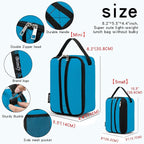 BEIMILY Lunch Box for Men Women Adults,Mini Insulated Lunch Bag for Office Work Picnic,Reusable Portable Lunchbox,Soft Cooler Tote Bag,6 can cooler bag,Mini,Gray Blue