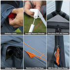 Inflatable Tents for Camping - Easy Blow Up Glamping Tent with Hand Pump, Waterproof PVC Air Inflatable Tent House for Family Weekend Camping