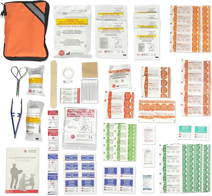 Sustain Supply 4-Person Emergency Comfort Kit – 72-Hour Survival Backpack w/Long-Shelf Food & Water, First Aid, Lighting, Tools & Emergency Supplies for Disaster Preparedness