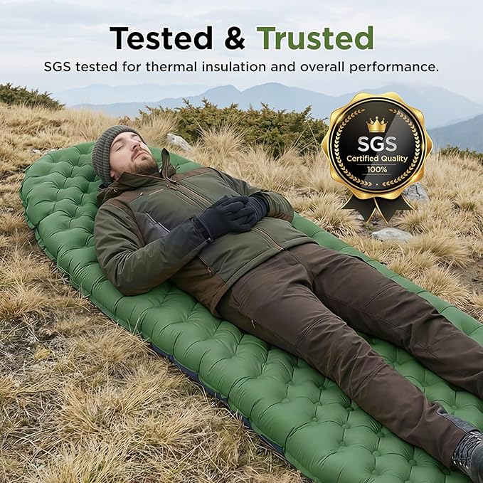 Elegear CumbreX™ Sleeping Pad for Camping with 9 R-Value, Ultralight Camping Sleeping Mat for All Seasons, Insulated Backpacking Sleeping pad, Durable Camping Mattress for Outdoor Hiking Tent