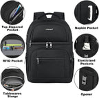 Cooler Backpack,Insulated Backpack Cooler Leakproof Double Deck Cooler Bag for Men Women RFID Lunch Backpack
