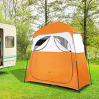 VINGLI 2 Room Shower Tent, 7.5 FT Instant Pop Up Shelter with Carrying Bag, Privacy Changing Room Tent,Perfect for Portable Toilet, Camping, Dressing, Outdoor Indoor, Easy Set Up
