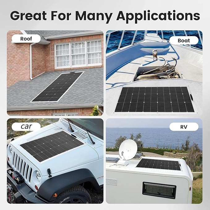 800 Watt Solar Panel Kit, 2pcs 400 Watt Flexible Monocrystalline Solar Panel with Charge Controller Photovoltaic Module for 18-36V Battery Charging Car Battery Camper RV(43.3/23.in)