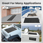 800 Watt Solar Panel Kit, 2pcs 400 Watt Flexible Monocrystalline Solar Panel with Charge Controller Photovoltaic Module for 18-36V Battery Charging Car Battery Camper RV(43.3/23.in)