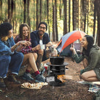 Skyflame Wood Burning Rocket Stove, Portable Camping Stove for Outdoor Cooking, Backpacking, RV and Survival, Essentials Camping Gear - Black