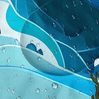 Kids Sleeping Bag for Boys Girls,Cartoon Blue Unicorn Print-Lightweight Warm Portable Outdoor Indoor-Waterproof Cold Weather Resistant Sleeping Bag for Camping Hiking