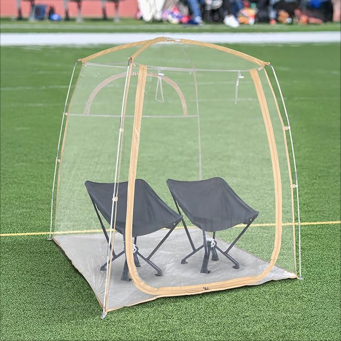 All Weather Proof Pod Sports Tent,Outdoor Weather Tent Sports Pod Pop Up Shelter with Sealed Floor,2-4 Person Clear Tent for Sport Event,Camping,Fishing 8 Sizes & Multicolor
