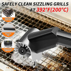 Rechargeable Electric BBQ Grill Brush, 2600mAh Battery, 2-Speed Power, LED Light, 100 Mins Long Runtime, 304 Stainless Steel Heat Resistant Grill Cleaner for Outdoor Camping & Grilling
