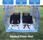 All Weather Proof Pod Sports Tent,Outdoor Weather Tent Sports Pod Pop Up Shelter with Sealed Floor,2-4 Person Clear Tent for Sport Event,Camping,Fishing 8 Sizes & Multicolor