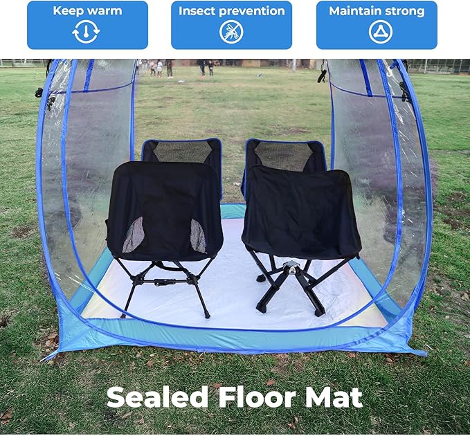 All Weather Proof Pod Sports Tent,Outdoor Weather Tent Sports Pod Pop Up Shelter with Sealed Floor,2-4 Person Clear Tent for Sport Event,Camping,Fishing 8 Sizes & Multicolor