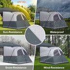KAMPKEEPER Canopy Side Tent,4-6 Person Camping Cube Tent for 10x10 Pop Up Canopies,Easy Up Gazebo with Window,Compatible with 10' Wide Canopy Tents
