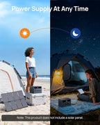DaranEner Portable Power Station 600W (1200W Surge), 576Wh LiFePO4 Battery, 3 AC Outlets, 100W USB-C PD Fast Charging Solar Generator for Camping, RV, Home Backup