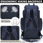 Hiking Backpack for Men 70L/100L Camping Backpack Military Rucksack Molle 3 Days Assault Pack for Climbing | Camping Backpack, 3 Days Assault Pack, for Climbing