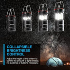 2 Pack LED Camping Lantern Cum Flashlight, LED Lanterns, Suitable Survival Kits for Hurricane, Emergency Light for Storm, Outages, Outdoor Portable Lanterns | Batteries Included