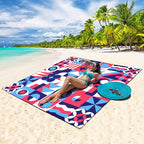 Beach Blanket Waterproof Sandproof Extra Large Beach Mat 79" X 83"/120"x108"for 1-8 Adults Quick Drying Durable Outdoor Picnic Mat for Beach Travel Camping Hiking