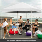 Northroad 10x10ft Pop Up Canopy, Popup Outdoor Canopy Tent with Wheeled Carrying Bag,Portable Gazebo Shelter for Patio,Deck,Garden,Beach（White）