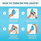 4 Hanging LED Kids Safe Lights for Treehouse, Playhouse, Camping, Indoor/Outdoor, Battery-Operated Lamps with Pull Chain