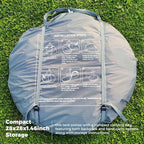 4 Person Easy Pop Up Tent, Automatic Setup, Waterproof, 2 Doors-Instant Family Tents for Camping, Hiking & Traveling, 9.5’X6.6’X52''