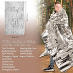 2 Pack Emergency Survival Tent, 2 Person Emergency Shelter Tube Tent All-Weather Protection for Camping, Hiking, & Survival Kits Includes 5 pcs Emergency Blanket Mylar