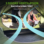 Naturehike Bleik 2-3 Person Camping Tent, Waterproof Double Layer Lightweight Backpacking Tents for Camping
