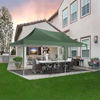 COBIZI 10x20 Pop Up Canopy Tent with Sidewalls,Party Tent Outdoor Gazebos, Waterproof & UV50+,3 Adjustable Heights,Higher Frame Design - Extra Tall for Parties Backyard,Weddings,Markets, Green