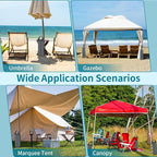 4 Sand Bags for Weight, Heavy Duty Sandbags for Canopy Legs, Extra Large Pop Up Tent Weights, Canopy Weight Bags for Gazebo, Outdoor Sun Shelter, Umbrella - Gray, 6"×20", Without Sand