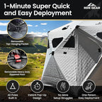 Obsidian - Heavy Duty 4 Season Camping Shelter, 6-8 Person Capacity, Instant Pop-Up Tent, Insulated and A/C Ready, Removable Floor for Easy Cleaning or Ice Fishing