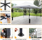 10x20fT Pop-Up Canopy Tent – Adjustable Height Outdoor Gazebo, Quick Setup with Sandbags, Ground Stakes & Ropes, Perfect for Outdoor Activities, White