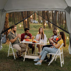 12' X 12' Screen Tent for Camping Canopy Easy Set Up Camper Screen House Room Porch Screened Gazebo 8-10 Person Screenhouse Bug Mesh Shade Tent UPF 50+ Screen Sun Shelter for Outdoor Patios