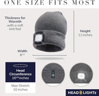 HEAD LIGHTZ® Rechargeable LED Beanie Hat – Hands-Free Lighted Cap for Running, Walking & Camping – As Seen on Oprah’s Favorite Things – Machine Washable, Unisex