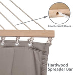 SUNCREAT Hammocks Replacement Hammock for Stand, 475 lbs Capacity, Two Person Backyard Hammock for Outside, Brown