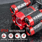 USB Rechargeable Headlamp 12000 Lumen Ultra Bright LED Work Headlight, 4 Modes Waterproof Head Lamp Best Headlamps for Adults, Camping, Outdoors & Hard Hat Work Zoomable Headlight (Red)