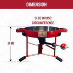 FIREDISC 215 Limited Edition Ultra Portable Tabletop Propane Cooker in Fireman Red TCGFD215R, 16.5-in. Plow Disc Camping Stove is an Ideal Portable Stove, Tailgate Grill, or Propane Outdoor Cooking