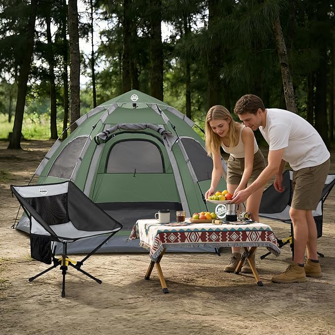 ADSMART Instant Tents for Camping 2/3/4/5 Person Tent Waterproof Easy Setup Sets Up Backpacking Tents with Carry Bag for Outdoor Hiking