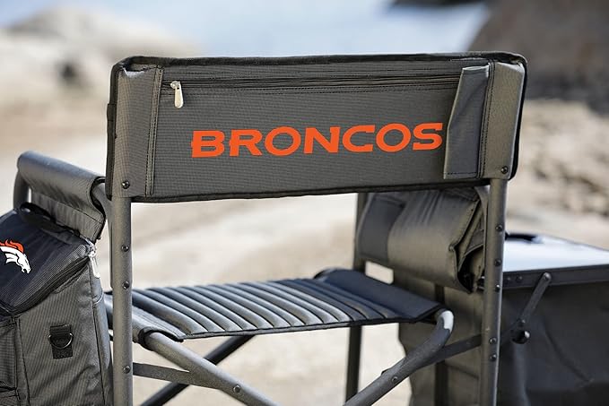 Picnic TIME NFL Unisex-Adult NFL Fusion Camping Chair with Side Table and Soft Cooler, Beach Chair for Adults, Lawn Chair
