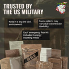 MRE Ready to Eat Meals - Emergency Food Kits, Pack Of 6 w/Entrees, Dessert, Flameless Heater & Accessories – Emergency Meals For Camping Hiking & Other Outdoor Activities