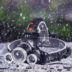 Head Lamps Led Rechargeable Super Bright, Waterproof Adjustable 90° Rotating Head Lights for Forehead, Portable Headlamps for Adults Rechargeable Battery-Powered for Hunting Hiking Camping Running