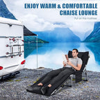 Giantex 2-in-1 Patio Chaise Lounge Chair with Detachable Mattress & Pillow, 4 Adjustable Position, Side Pocket, 330 Lbs Camping Cot, Folding Tanning Chair for Outside, Sunbathing, Pool, Lawn, Beach
