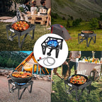 Vivicreate High Pressure Propane Gas Outdoor Burner Stove Cooker Burner Grill 185000 BTU power with Regulator and Hose parrilla de gas estufas de gas para cocinar afuera