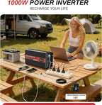 1000W Power Inverter 12V to 110V 120V AC Pure Sine Wave Inverter for RV Truck Camping,Outdoor Off-Grid Power Converter with LCD Display,Wired Controller,AC Outlets USB Ports (12V-1000Watt)