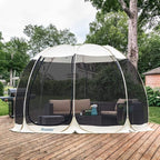 Alvantor Pop Up Screen Tent House Room Instant Outdoor Camping Canopy Sun Shelter Gazebo for Patio, Backyard & Deck, Privacy Tent(2-10 People, 8'x8' 10'x10' 12'x12')