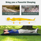 Tangkula Self Inflating Sleeping Pad, 3 Inch Inflatable Camping Mattress Pad with 9.5R Value, Insulated Foam Camping Mat with Pillow, Lightweight Camp Sleep Pad for Backpacking, Car, Tent