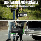 GARLLEN Folding Camping Table, 2-Height Adjustable Portable Picnic Table with Roll-up Tabletop, Lightweight Aluminum Outdoor Table with Storage Net & Carrying Bag for Camping, Picnic, BBQ