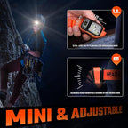 DARKBEAM LED Headlamp High Lumens USB Rechargeable Dual Light Headlight for Hardhat with Motion Sensor, Digital Power Display, Up/Down Adjustable, Waterproof Head Lamps for Camping, Repairs, 2 Pack