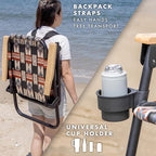 GoSports WOVN Beach Backpack Chair - 9 Styles Available - Premium Folding Camping Chair