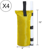 ABCCANOPY Canopy Weights Set of 4-120LBS Sand Bags for Pop up Tent, Weight Bags for Outdoor Gazebo, Trampoline, Pergola, Yellow (Without Sand)