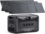 BLUETTI Apex 300 Solar Generator (2025 New) with 3 200W Solar Panels, 2764.8Wh LFP Battery Backup with 6 3840W AC Outlets (7680W Surge), 120V/240V Dual Voltage, Ideal for Camping and Off-Grid Living