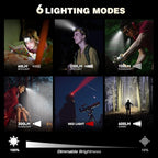 Mossy Oak 600 Lumens Rechargeable Headlamp, Lightweight LED Headlight with White & Red Light, Waterproof Head Lamp with Non-Slip Band, Dimmable & Memory Function for Camping, Hunting, Valentine's Day