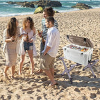 Ablazer Folding Cooler Stand with Carry Bag, Anti-Slip for Camping Hiking BBQ Cooking Picnic Outdoor, Light Weight Foldable Fridge Ice Box Holder