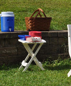 Adams Manufacturing 8500-48-3700 Plastic Quik-Fold Side Table, White